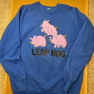 Vintage Fruit of the Loom “Leap Hog” Sweater